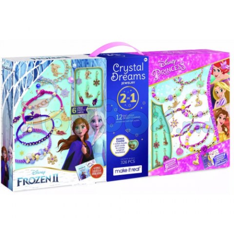Make it Real 4382M Set de realizare bijuterii Disney Frozen 2 and Disney Princes