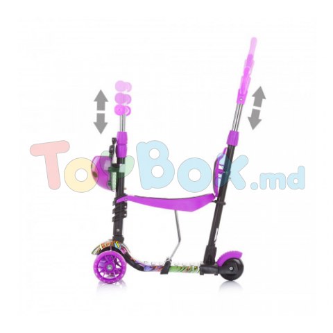 Chipolino Trotineta 3-in-1 Kiddy Evo DSKIEH021PG purple/graffiti