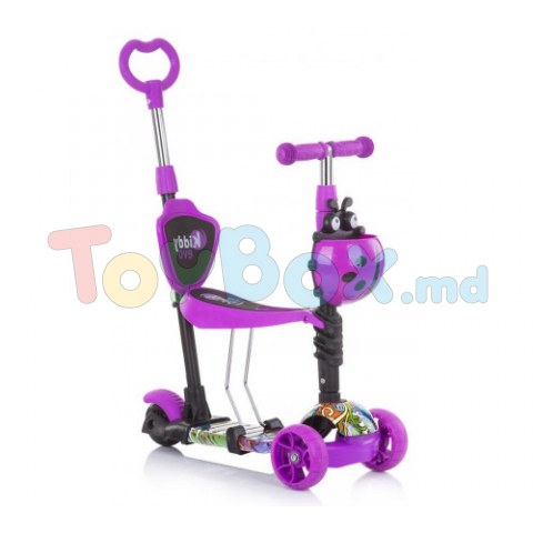 Chipolino Trotineta 3-in-1 Kiddy Evo DSKIEH021PG purple/graffiti