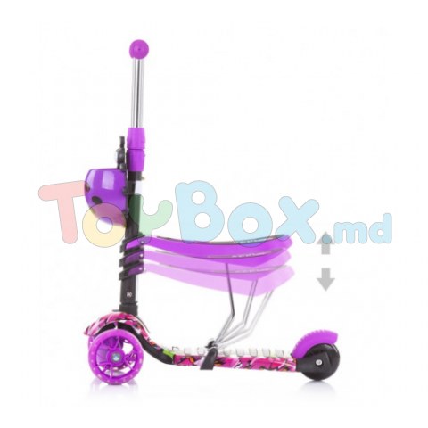 Chipolino Trotineta 3-in-1 Kiddy Evo DSKIEH021PG purple/graffiti