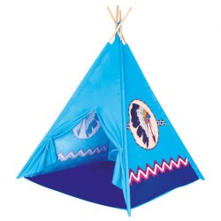 Bino 82818 Cort TeePee Indian, albastru, 120x120x150 cm