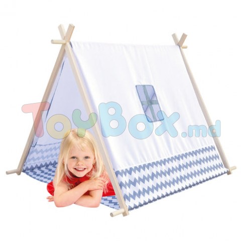 Bino 82825 Cort Casa, alb- gri, 125x92x95 cm