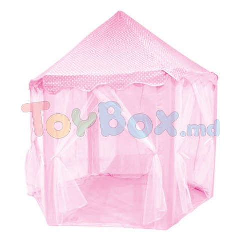 Bino 82826 Cort Castel cu perdele, roz, 120x140x140 cm