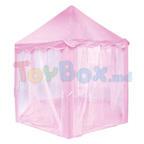 Bino 82826 Cort Castel cu perdele, roz, 120x140x140 cm