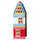 Bino 70351 Set de construit din lemn, Oras, 150 piese