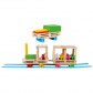Bino 70351 Set de construit din lemn, Oras, 150 piese