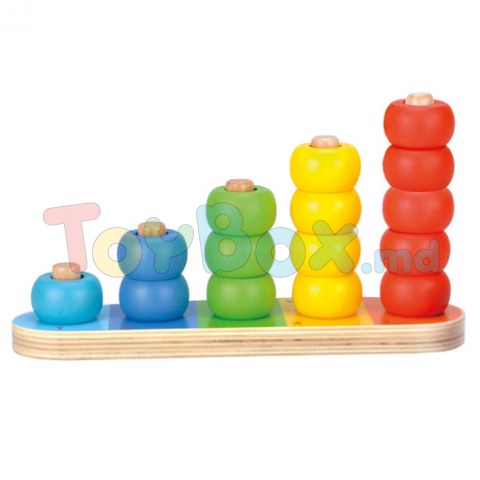 Bino 81036 Jucarie din lemn Numaratoare multicolora