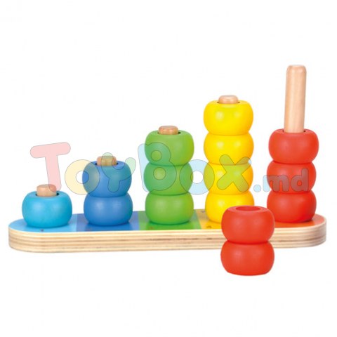 Bino 81036 Jucarie din lemn Numaratoare multicolora