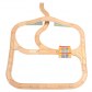 Bino 82207 Set Cale ferata-Traseu din lemn, 80 piese