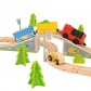 Bino 82207 Set Cale ferata-Traseu din lemn, 80 piese