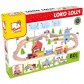 Bino 82207 Set Cale ferata-Traseu din lemn, 80 piese