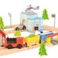 Bino 82207 Set Cale ferata-Traseu din lemn, 80 piese