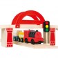 Bino 82208 Set Cale ferata-Traseu din lemn, 70 piese