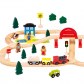 Bino 82208 Set Cale ferata-Traseu din lemn, 70 piese