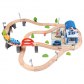 Bino 82262 Set Cale ferata-Traseu din lemn cu pod 90, piese