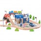 Bino 82262 Set Cale ferata-Traseu din lemn cu pod 90, piese