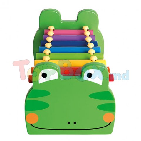 Bino 86591 Игрушка-лягушка-ксилофон с 8 музыкальными нотами