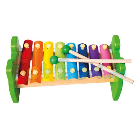 Bino 86591 Игрушка-лягушка-ксилофон с 8 музыкальными нотами