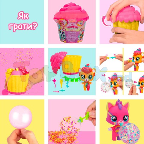 Bubiloons 88887 Set de joaca surpriza cu figurina si baloane Confetti Party -Bubi