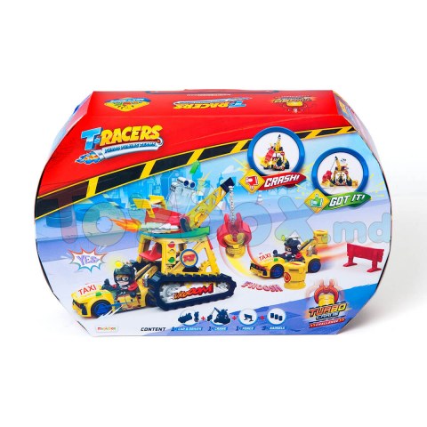 SuperThings PTRSD014IN11 Set de joaca T-Racers – Turbo Crane Challenge