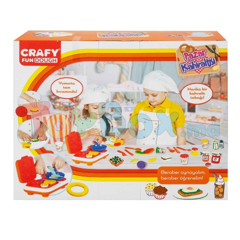 Crafy Fun Dough S03002051 Set pasta de modelat Sunday Brunch 24 el. (6x50gr.)