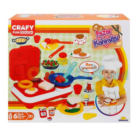 Crafy Fun Dough S03002051 Set pasta de modelat Sunday Brunch 24 el. (6x50gr.)