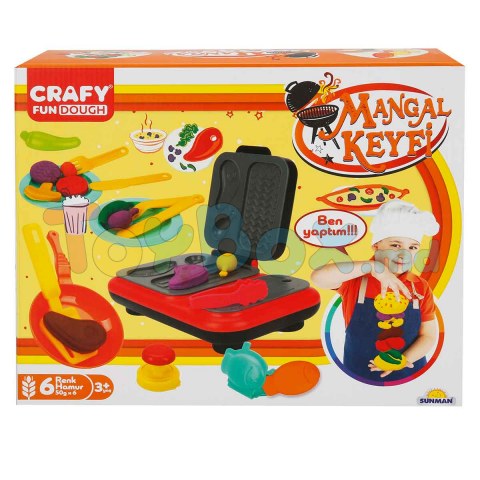 Crafy Fun Dough S03002052 Set pasta de modelat BBQ 22 el. (6x50gr.)