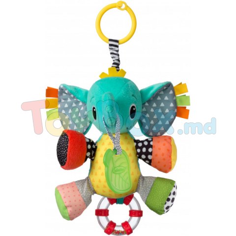 Infantino 005378I Jucarie moale cu inel de agatat Elefant