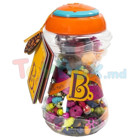 Battat BX1254Z Set pentru confectionarea bijuteriilor POP ART (300 articole, in tub)