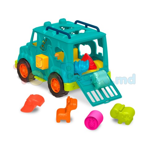 Battat BX2024Z Set de joaca Camion Safari Sorter azuriu