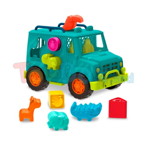 Battat BX2024Z Set de joaca Camion Safari Sorter azuriu