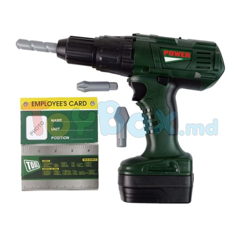 Leantoys 12144 Jucarie Masina de gaurit verde cu sunete