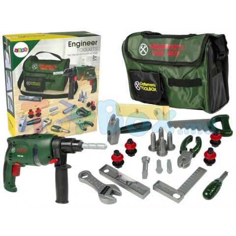 Leantoys 9847 Set geanta instrumente Inginer cu burghiu