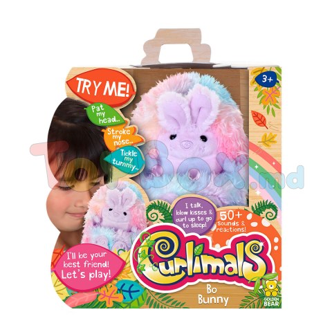 Curlimals 3723 Интерактивная игрушка Curlimals Кролик Бо