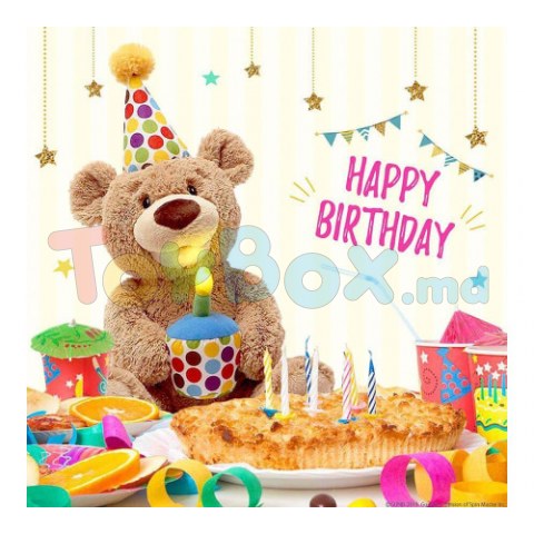 GUND 6049942 Музыкальный мишка “Happy Birthday” (43см)