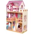 83554 Casuta de papusi din lemn etajata cu mobilier - 17 accesorii, 60x90x30 cm