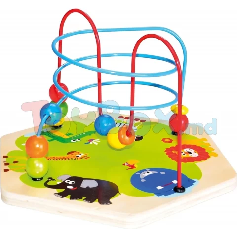84186 Cub din lemn cu activitati 7 in 1