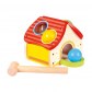 84199 Jucarie din lemn Casuta cu ciocan, 5 piese, 14x13x18,2 cm