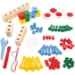 84206 Set de constructie cu blocuri din lemn suruburi din plastic Markury120 el.