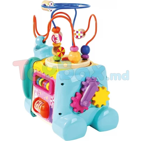 84212 Cub din lemn multifunctional cu activitati Elefant