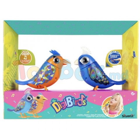 Silverlit 88611S Set Păsări interactive Digibirds (2buc.) (in asortiment)