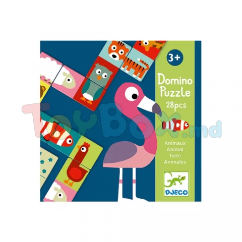 Djeco DJ08165 JOC EDUCATIV - Domino Animo Puzzle