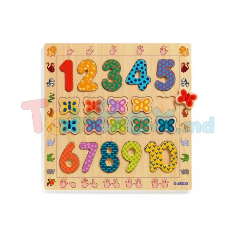 Djeco DJ01801 PUZZLE DIN LEMN -1-10