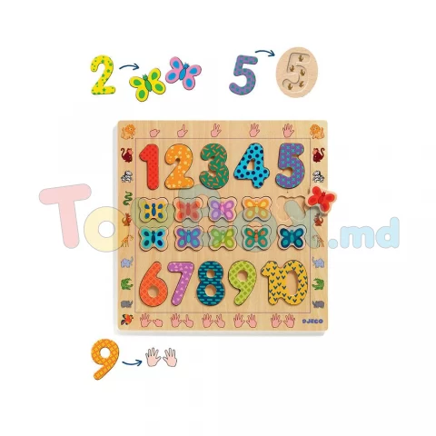 Djeco DJ01801 PUZZLE DIN LEMN -1-10