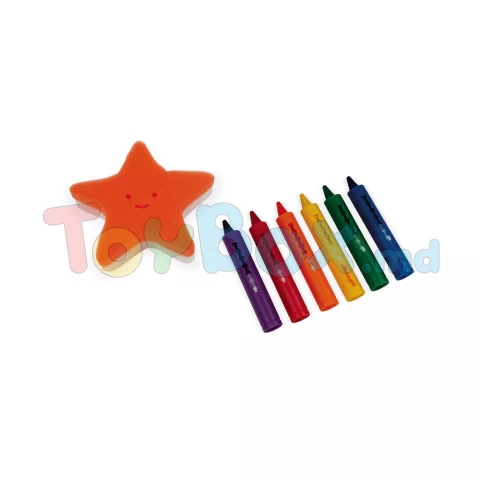 Janod J04725 Creioane de colorat in baie 6buc.