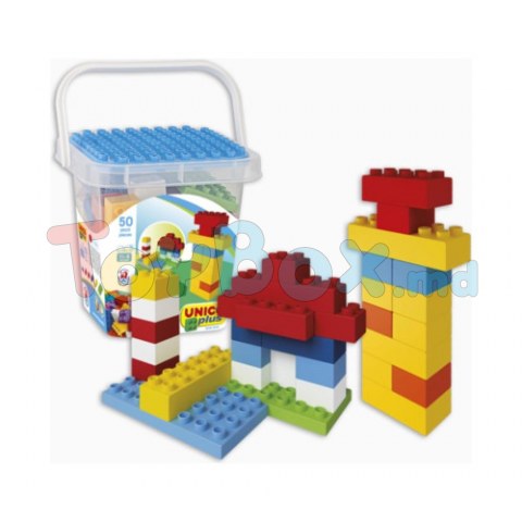 Androni 8508-0001 Constructor într-o găleată UnicoPlus (50 el.)