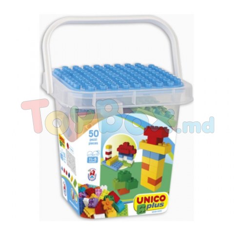 Androni 8508-0001 Constructor într-o găleată UnicoPlus (50 el.)