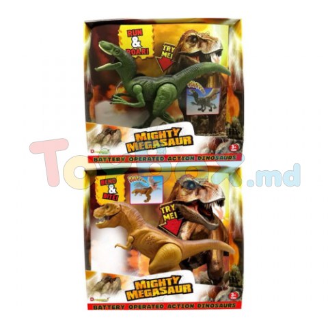 Mighty Megasaur 80078 Фигурка динозавра Velociraptor со звуком и светом (в ассортименте)