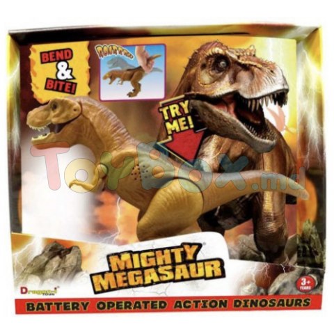 Mighty Megasaur 80078 Фигурка динозавра Velociraptor со звуком и светом (в ассортименте)