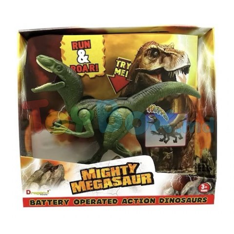 Mighty Megasaur 80078 Фигурка динозавра Velociraptor со звуком и светом (в ассортименте)